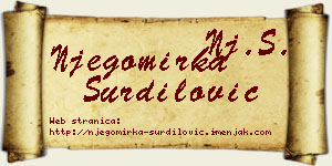 Njegomirka Šurdilović vizit kartica